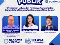 Webinar Pendidikan Vokasi Pemanfaatan Digital Yang Berkelanjutan, Digelar Kominfo RI