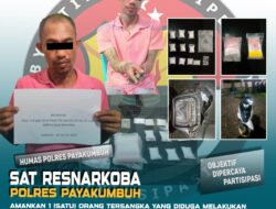 Dua Bulan Bebas, Residivis Narkoba Kembali Diringkus Tim Buser Narkoba Polres Payakumbuh