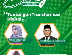 Hadiri Webinar Ngobrol Bareng Legislator, H.A. Helmy Faishal Zaini (Anggota Komisi 1 DPR RI) Ingatkan Tantangan di Era Transformasi Digital