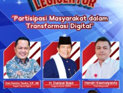 H. Darizal Basir (Anggota Komisi 1 DPR RI) hadiri webinar Ngobrol Bareng Legislator yang digelar Kominfo RI dengan tema “Partisipasi Masyarakat dalam Transformasi Digital”