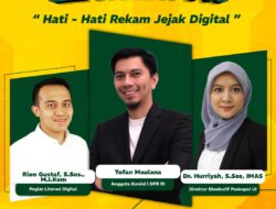 Tofan Maulana (Anggota Komisi 1 DPR RI) Hadiri Ngobrol Bareng Legislator webinar yang digelar Kominfo RI dengan tema “Hati-Hati Rekam Jejak Digital”