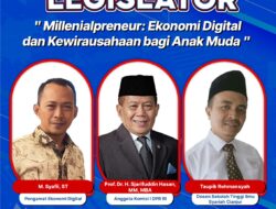 Hadir dalam Webinar Ngobrol Bareng Legislator, Prof. Dr. H. Sjarifuddin Hasan, MM., MBA.(Anggota Komisi 1 DPR RI) Harapkan Indonesia Tahun di Tahun 2024 Dipenuhi Millenialpreneur