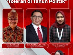 Dr. H. Fadli Zon, S.S., M.Sc. (Anggota Komisi 1 DPR RI) hadiri webinar Forum Diskusi Publik yang digelar Kominfo RI dengan tema “Toleran di Tahun Politik”