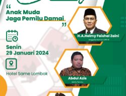 H.A. Helmy Faishal Zaini (Anggota Komisi 1 DPR RI) Hadiri Ngobrol Bareng Legislator webinar yang digelar Kominfo RI dengan tema “Anak Muda Jaga Pemilu Damai”