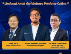 Kresna Dewanata Phrosakh (Anggota Komisi 1 DPR RI)hadiri webinar Forum Diskusi Publik yang digelar Kominfo RI dengan tema “Lindungi Anak dari Bahaya Predator Digital”