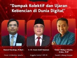 Ir. Irwan Ardi Hasman (Anggota Komisi 1 DPR RI) hadiriwebinar Ngobrol Bareng Legislator yang digelar Kominfo RI dengan tema “Dampak Kolektif dan Ujaran Kebencian di Dunia Digital”