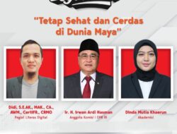 Ir. Irwan Ardi Hasman (Anggota Komisi 1 DPR RI) hadiri webinar Ngobrol Bareng Legislator yang digelar Kominfo RI dengan tema “Tetap Sehat dan Cerdas di Dunia Maya”