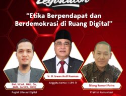 Ir. Irwan Ardi Hasman (Anggota Komisi 1 DPR RI) hadiriwebinar Ngobrol Bareng Legislator yang digelar Kominfo RI dengan tema “Etika Berpendapat dan Berdemokrasi di Ruang Digital