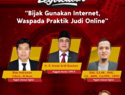 Ir. Irwan Ardi Hasman (Anggota Komisi 1 DPR RI) hadiri  webinar Ngobrol Bareng Legislator yang digelar Kominfo RI dengan tema “Bijak Gunakan Internet, Waspada Praktik Judi Online”