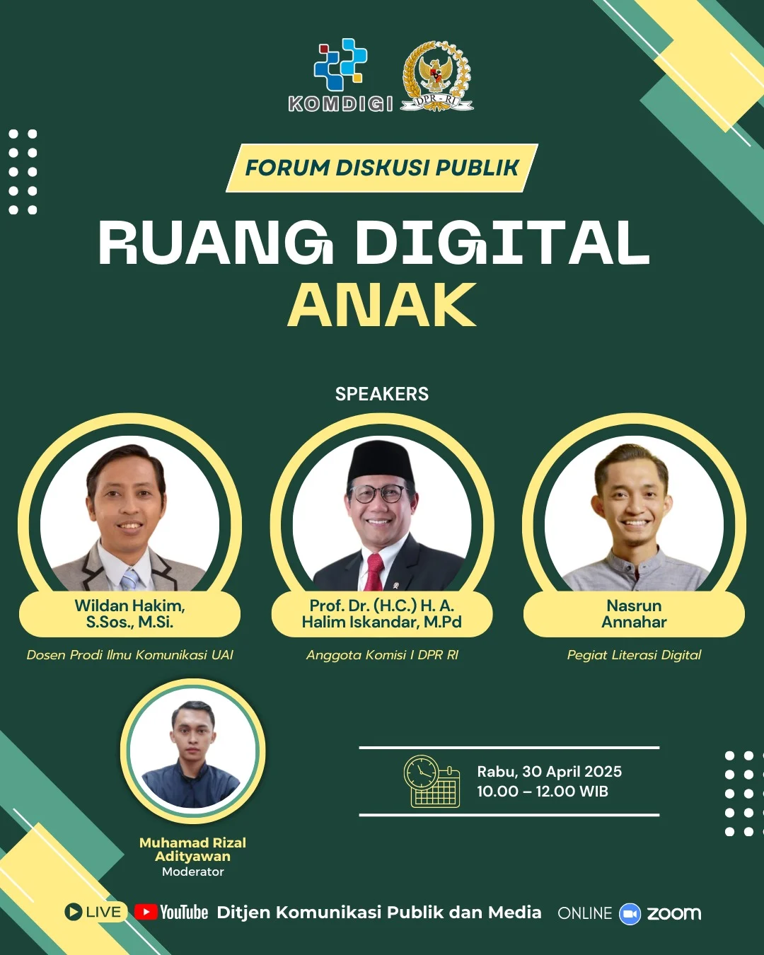 KOMDIGI RI Berkolaborasi Dengan DPR RI Giat Diskusi Publik Dengan Tema “Ruang Digital Anak”