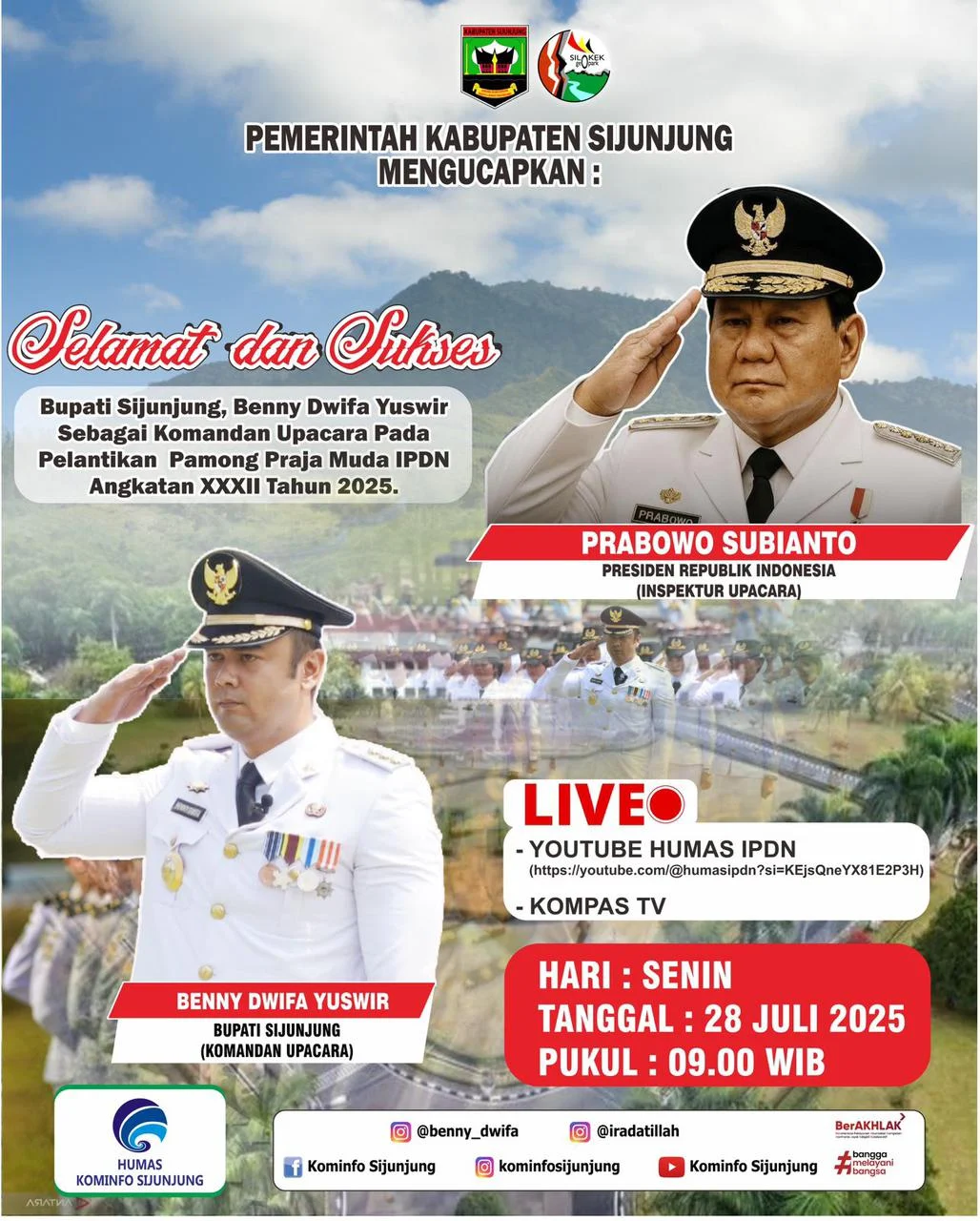Benny Dwifa Harumkan Nama Sijunjung di Panggung Nasional IPDN