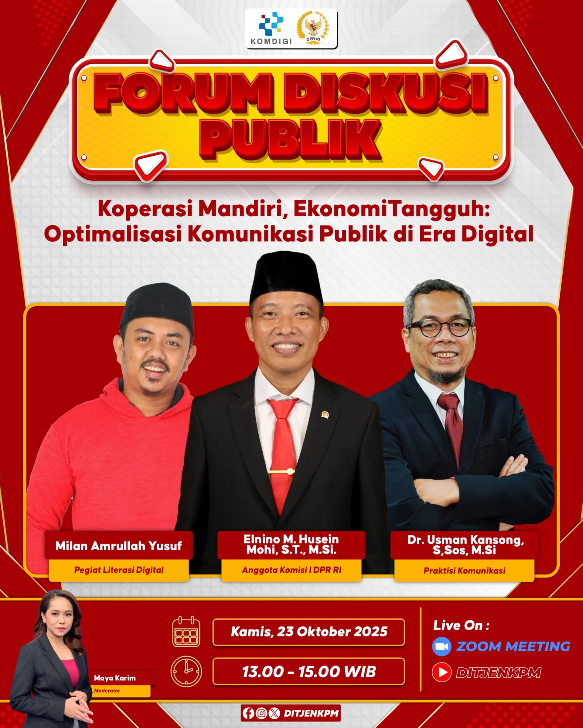 Koperasi Harus Bangun Citra dan Kepercayaan Publik Lewat Komunikasi Digital yang Terbuka