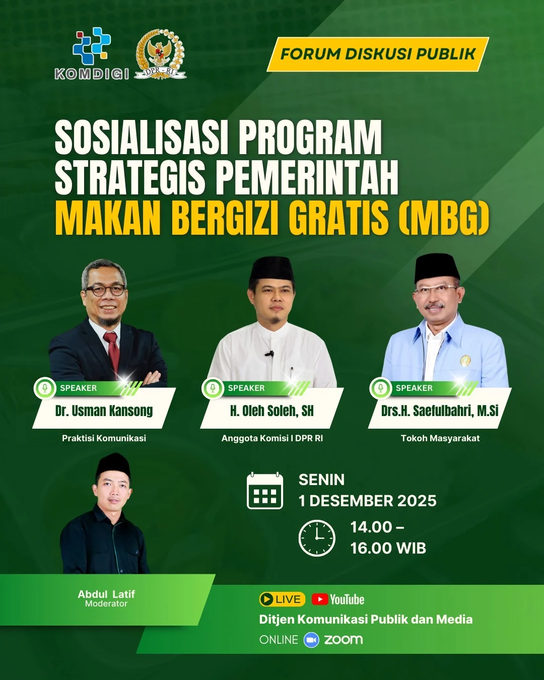 Sosialisasi Program Strategis Pemerintah Makan Bergizi Gratis (MBG): Perkuat Literasi Publik dan Dampak Kebijakan