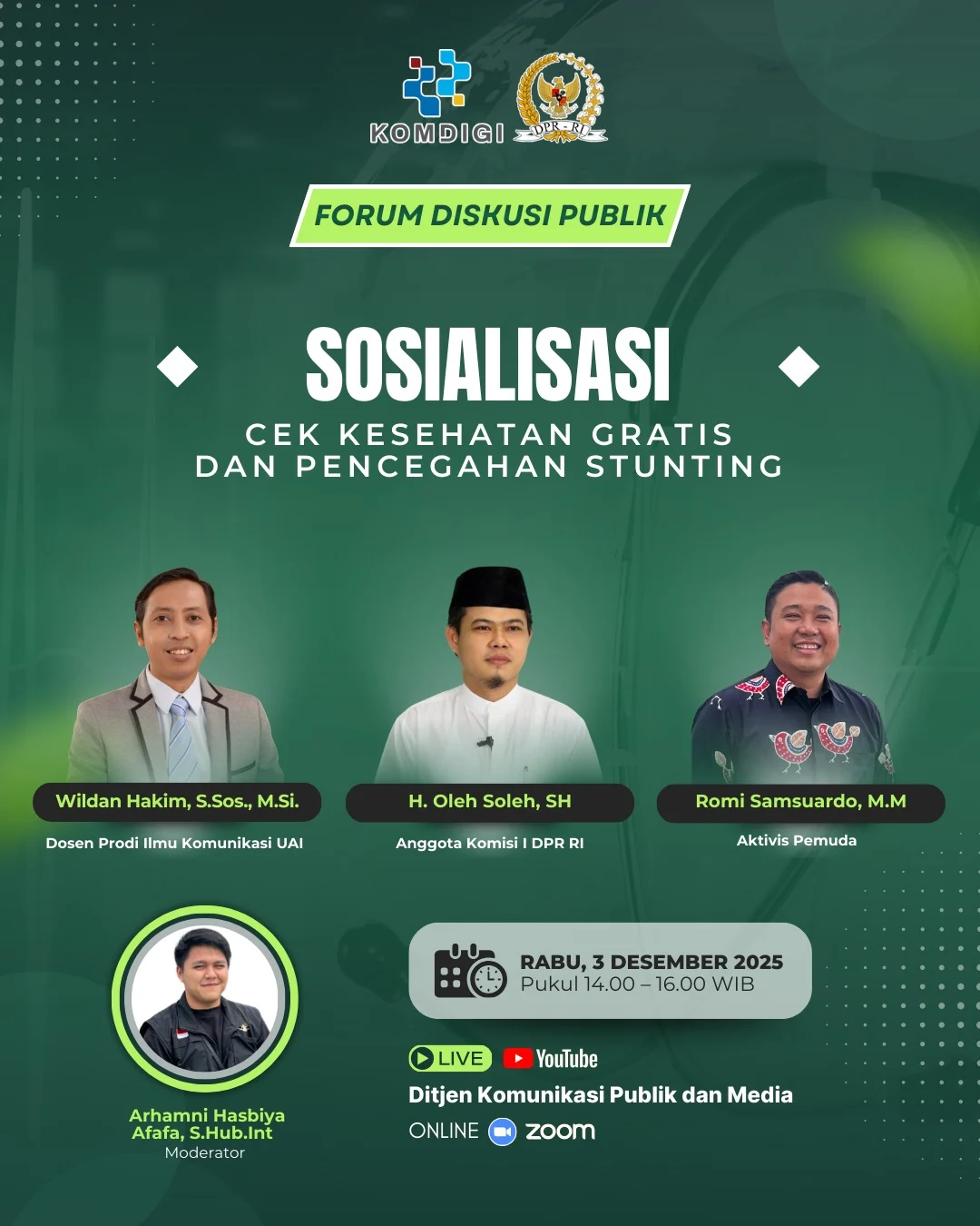 Pemerintah Dorong Cek Kesehatan Gratis dan Pencegahan Stunting, Masyarakat Diminta Jadi Duta Informasi