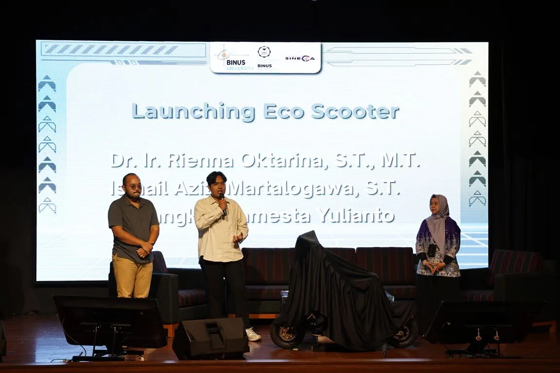 Inovasi Kendaraan Ramah Lingkungan SCOTERA Diperkenalkan oleh Mahasiswa Teknik Industri BINUS