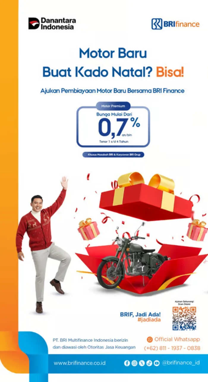 Mulai Tahun dengan Gaya Baru, Motor Impian Mudah Diraih bersama BRI Finance