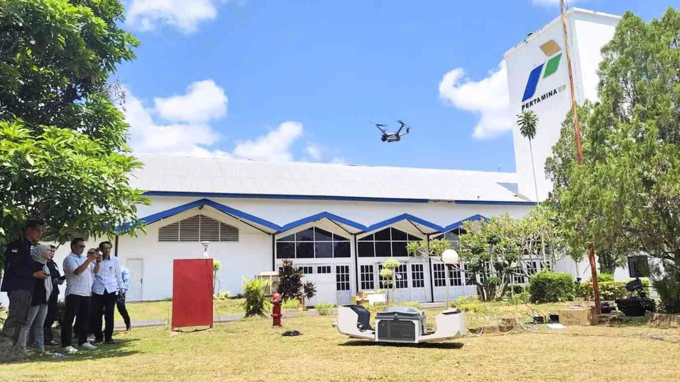 Pengujian Drone Otomatis Mendukung Pengawasan Keamanan Aset Migas