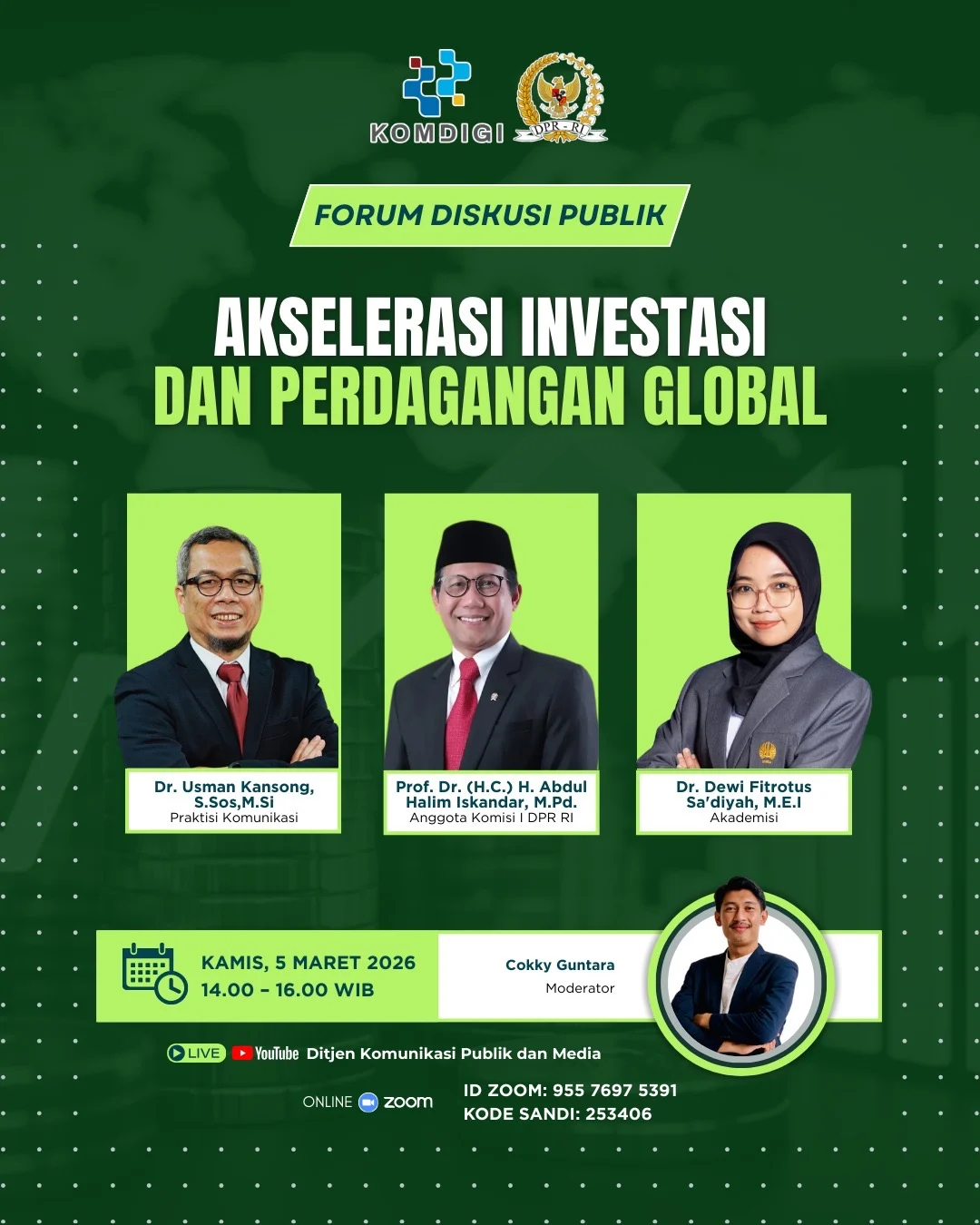 Webinar Soroti Tantangan Geopolitik dan Peran Digitalisasi dalam Perdagangan Global