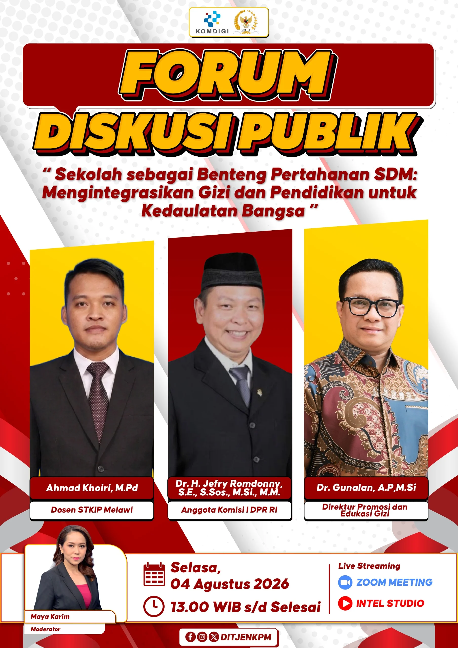 Program MBG Didorong Jadi Investasi Pendidikan dan Penggerak Ekonomi Daerah