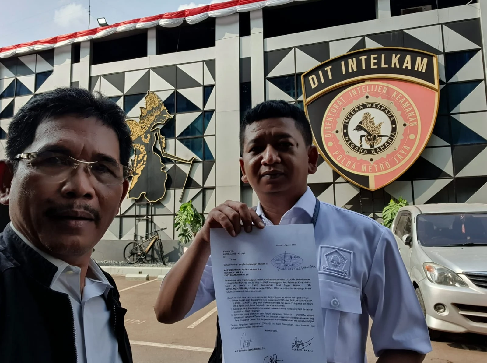 Tim Hukum Dewan Etik Partai Golkar Mengirimkan Dumas Ke Polda Metro Jaya terhadap Rencana Aksi FMSS Jakarta
