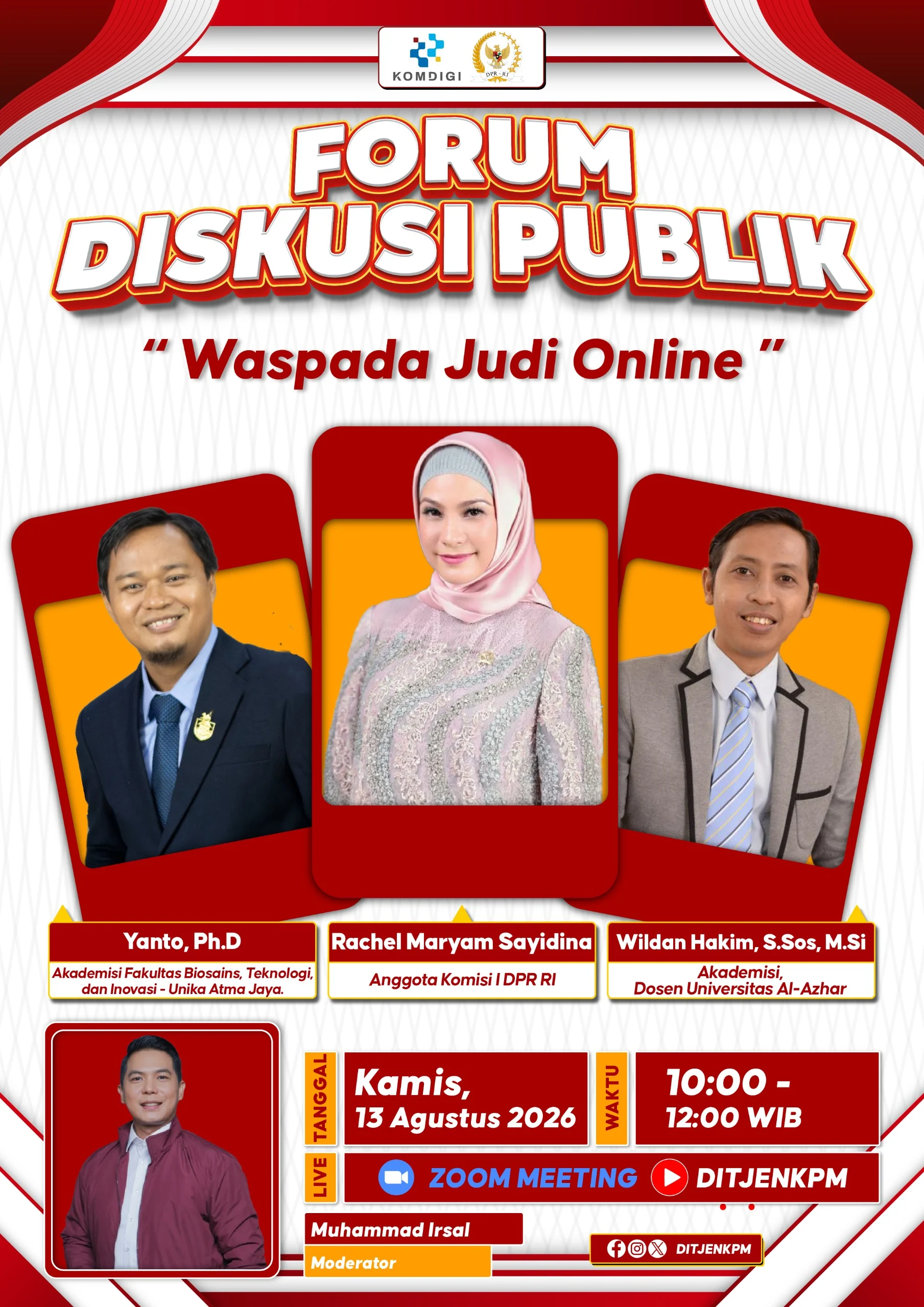 Rachel Maryam Ingatkan Judi Online Sasar Anak Muda: Bukan Hiburan, Tapi Ancaman Serius